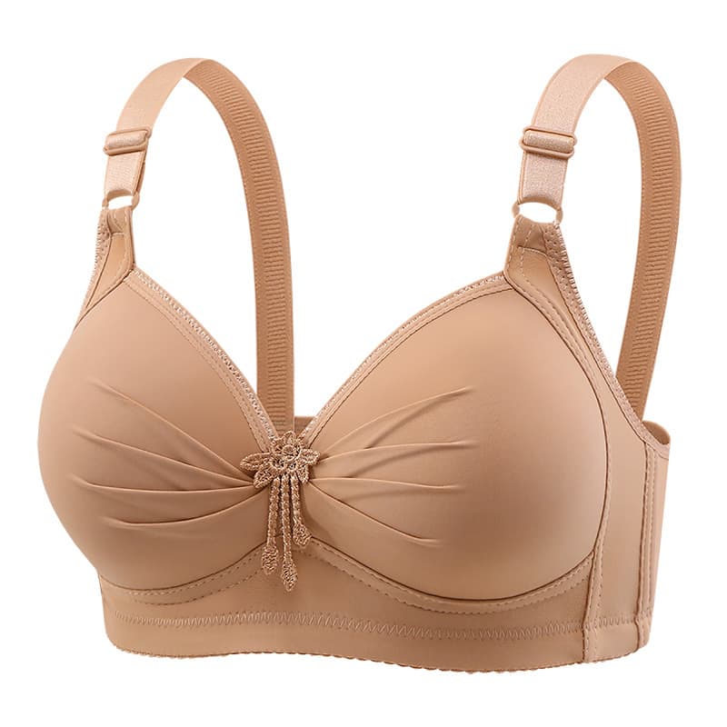 Magnetic-Free Adjustable Non-Wire Bras for Middle-Aged and Elderly Women, Thin Cups, Full Coverage, Enhancing Appearance, Large Bust, Minimizes Side Fat