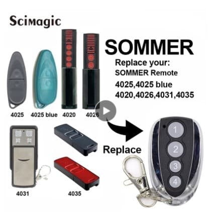 SOMMER garage door remote control SOMMER 4020 4025 command 868MHz garage door opener door control