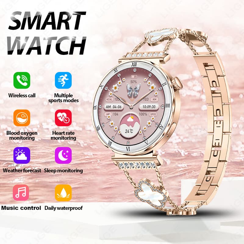 2026 New Smart Watch i222 Small Round Screen Waterproof Bluetooth Calling Multifunctional Women's Sports Watch