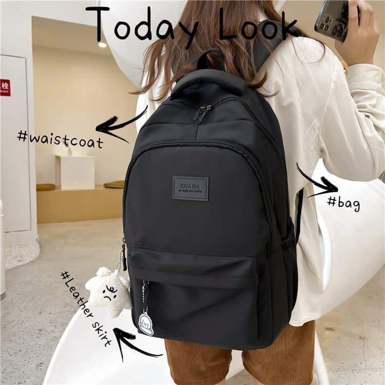 Forest-style Large Capacity Backpack for High School and College Women, Simple and Versatile Ins Campus Style Laptop Backpack