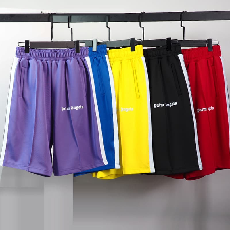 Angel's New Casual Sports Shorts for Men and Women, Breathable, Micro-Elastic, Quick-Drying, Side Webbing, Rainbow Color Student Pants