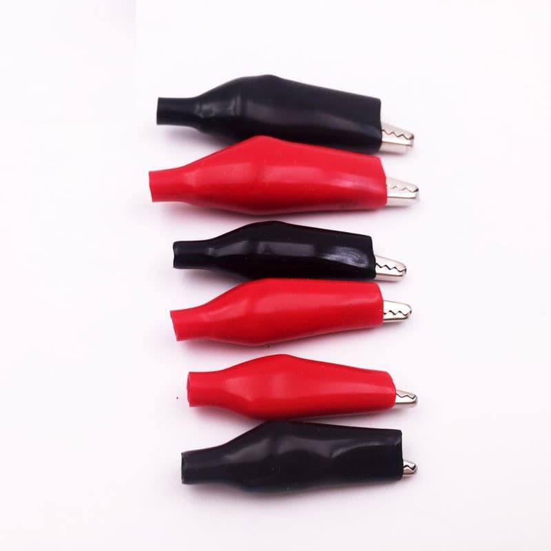 High-quality crocodile clips, sheath clips, power wire clips, test wire clips with insulating sleeves, large/medium/small sizes