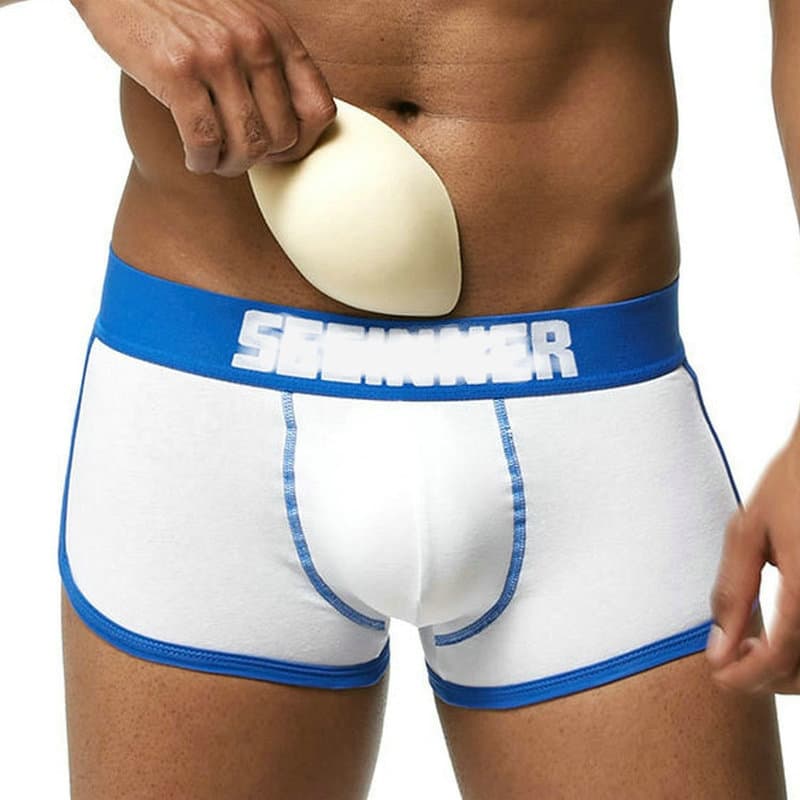 Men's Cup Enhanced 3D U-Shape Sexy Shaping Invisible Enlarged Sponge Pad Underwear Protective Crotch Swimming Anti-Embarrassment