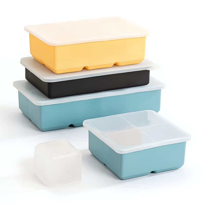 Large Silicone Ice Cube Tray, Food-Grade Ice Mold, Easy Release with Lid, Home Ice Stick Ice Making Mold