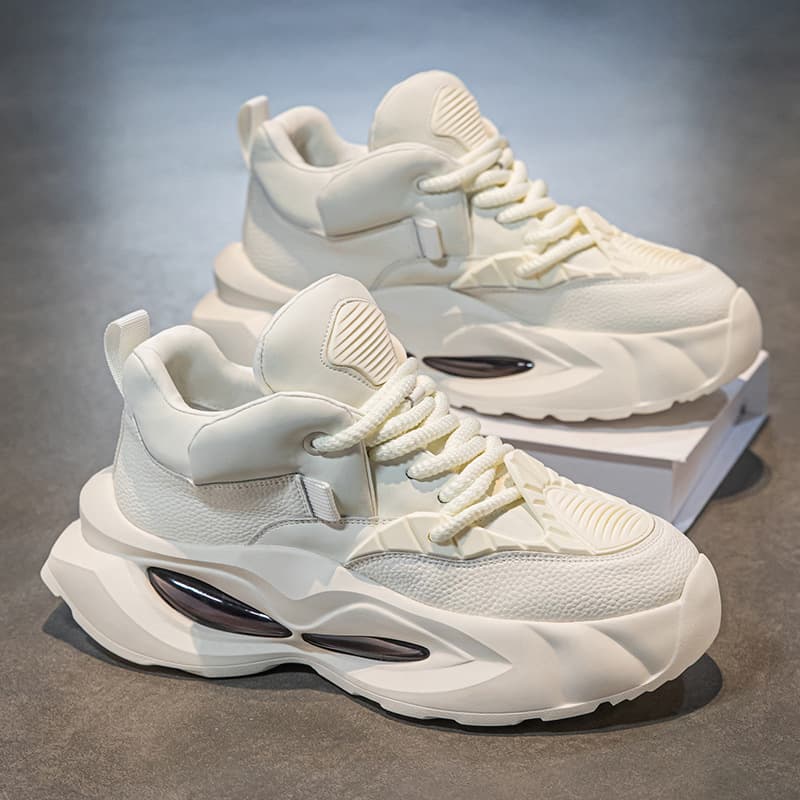 Men's Outdoor Wear-Resistant Thick-Sole Heightening Sports Trend Shoes High-End Sensation Versatile Student Dad Shoes