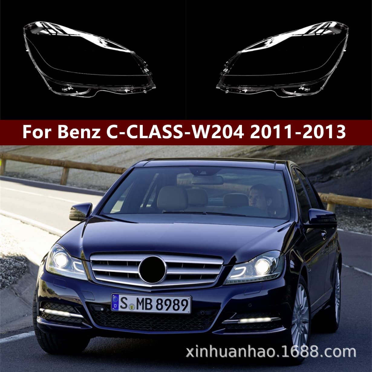 Headlight Lens Cover for Mercedes W204 11-13 Mercedes W204 C180 C200 C260 Lens Cover ck03