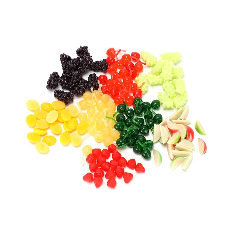 Mini Simulated PVC Fruit Apple Pieces Small Strawberry Grape Bunch Pineapple Cherry Model Prop Ornament DIY Accessories