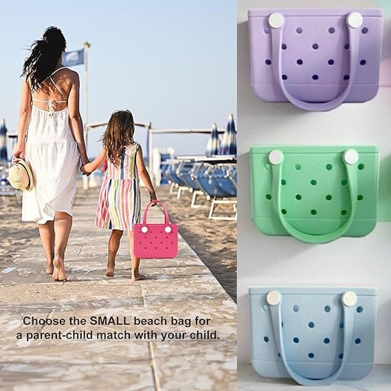 EVA Beach Bag Hole Bag Portable Handbag Waterproof Travel Bag Washable Suitable for Sports Beach Swimming Pool