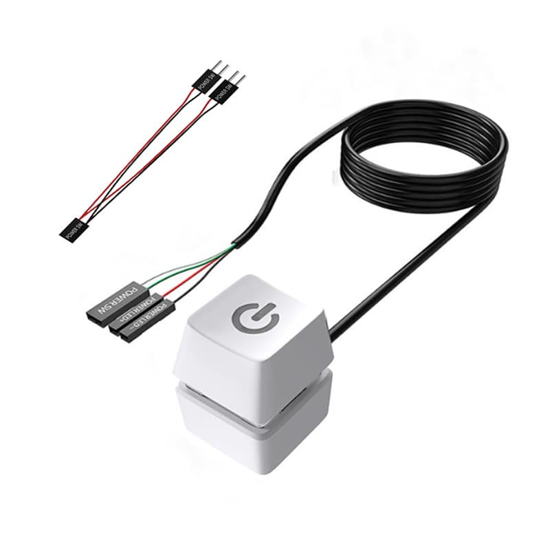 Mechanical Button On/Off PC LED 7 Colors, Stop/Start Desktop, Desktop Switch