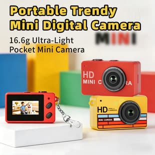 Mini Camera 0.96-Inch S4 Mini Retro Digital Camera Photo Video Recording Personalized Pendant Accessory