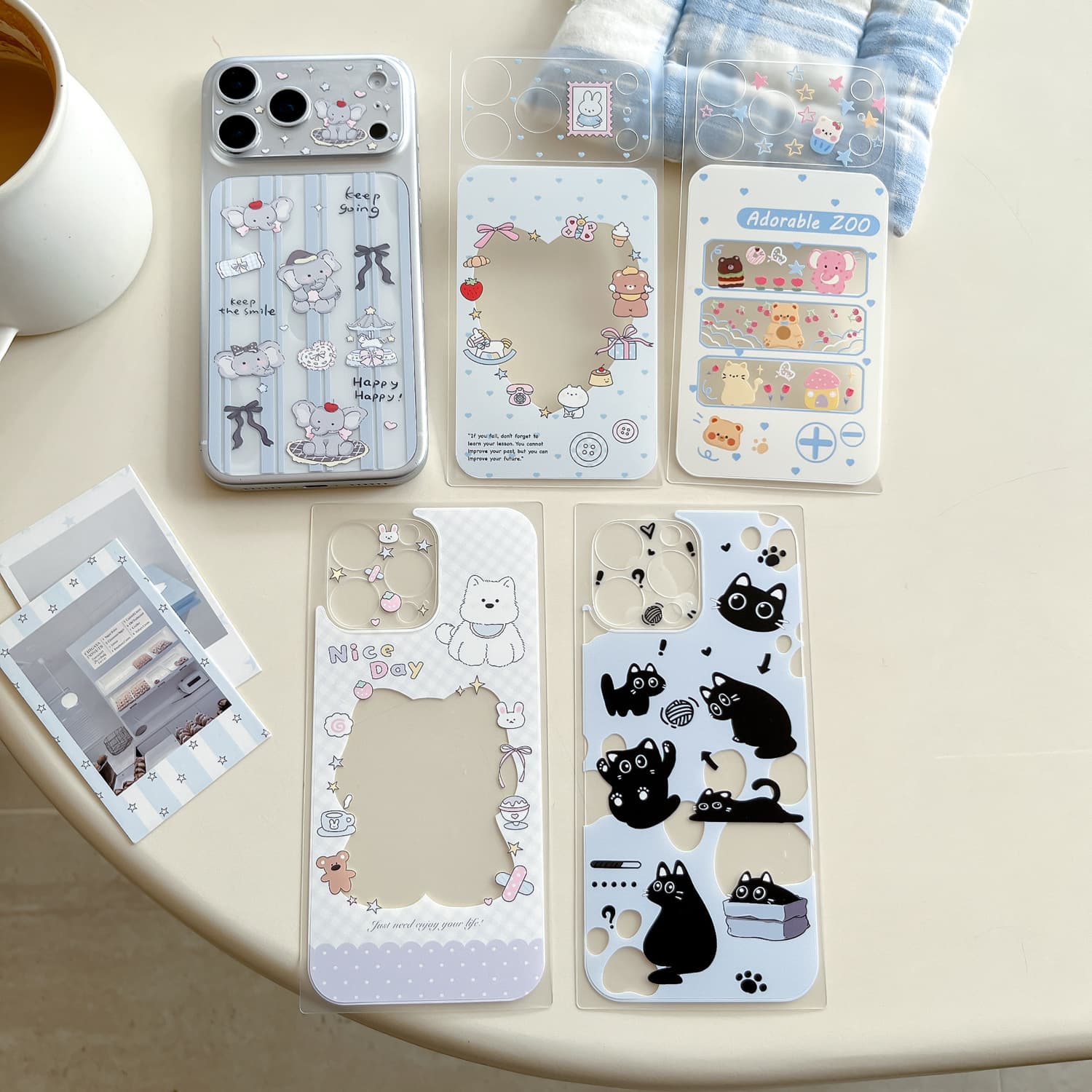 Cartoon PET back film suitable for Apple mobile phone iphone16/17pro17promax back film lens film
