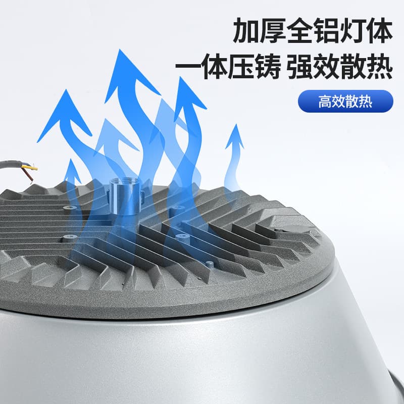Yabiao Lighting Industrial LED High Bay Light 200W Dustproof and Moisture-Proof Anti-Glare Ceiling Light for Warehouse Factory Workshop