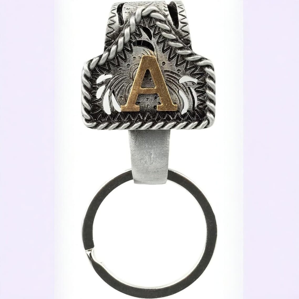 Cross-border new product Handmade Cow Tag Belt Key Holder 26 letter belt key holder