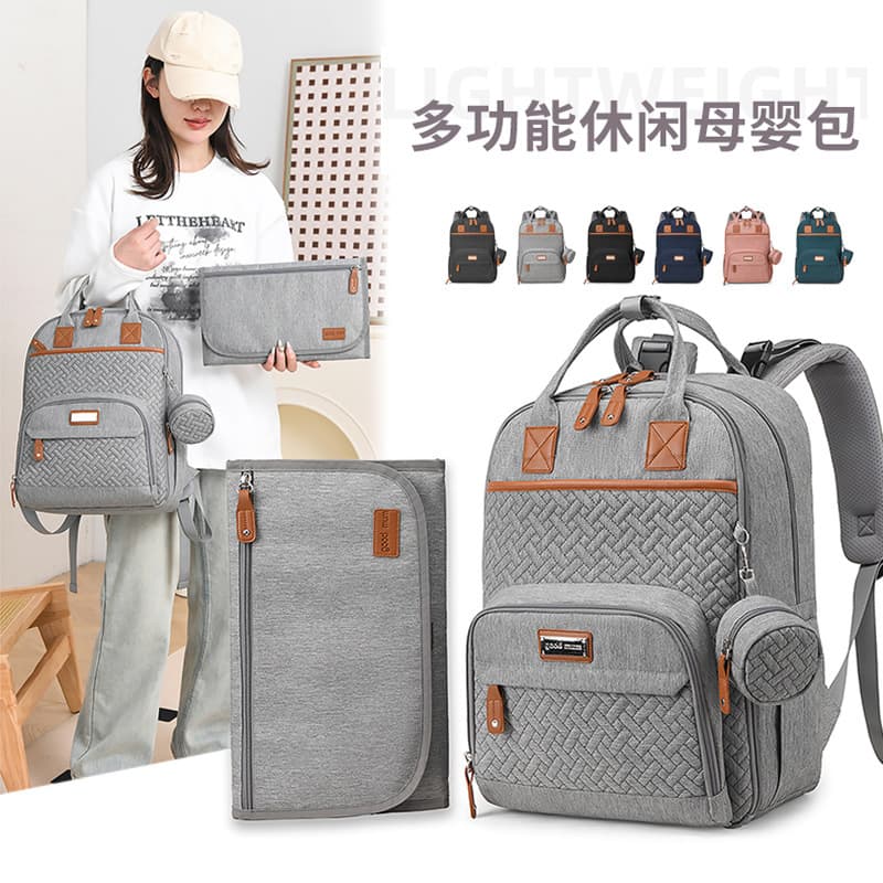 Cross-border backpack mommy bag unisex outdoor travel baby backpack large capacity insulated milk warehouse mother and baby bag