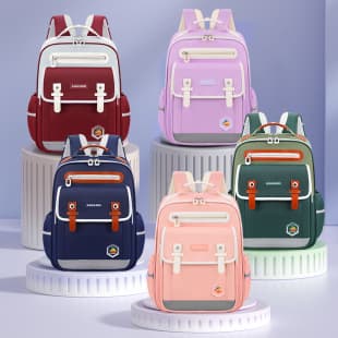 New Cross-Border Primary School Spine Protection Backpack, Large Capacity Weight-Reducing Double-Shoulder Bag, Children's Waterproof Lightweight Backpack for Boys and Girls