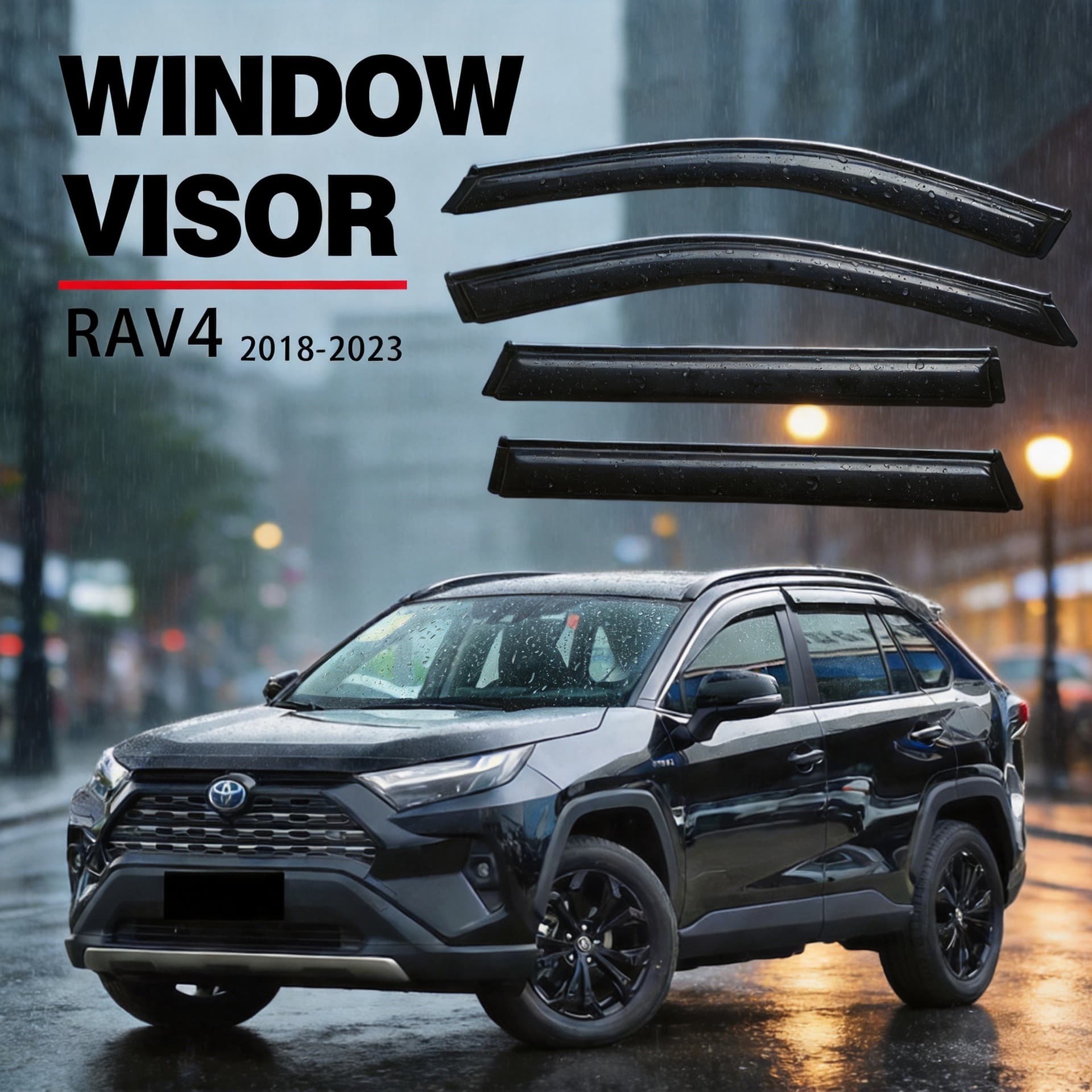 Acrylic Rain Visors for 2018-2023 Toyota RAV4