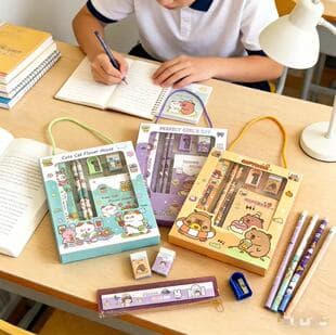 Children's Stationery Gift Set, Surprise Stationery Gift Box for Elementary School Students, Kindergarten Back-to-School Season, Class Rewards Small Gifts