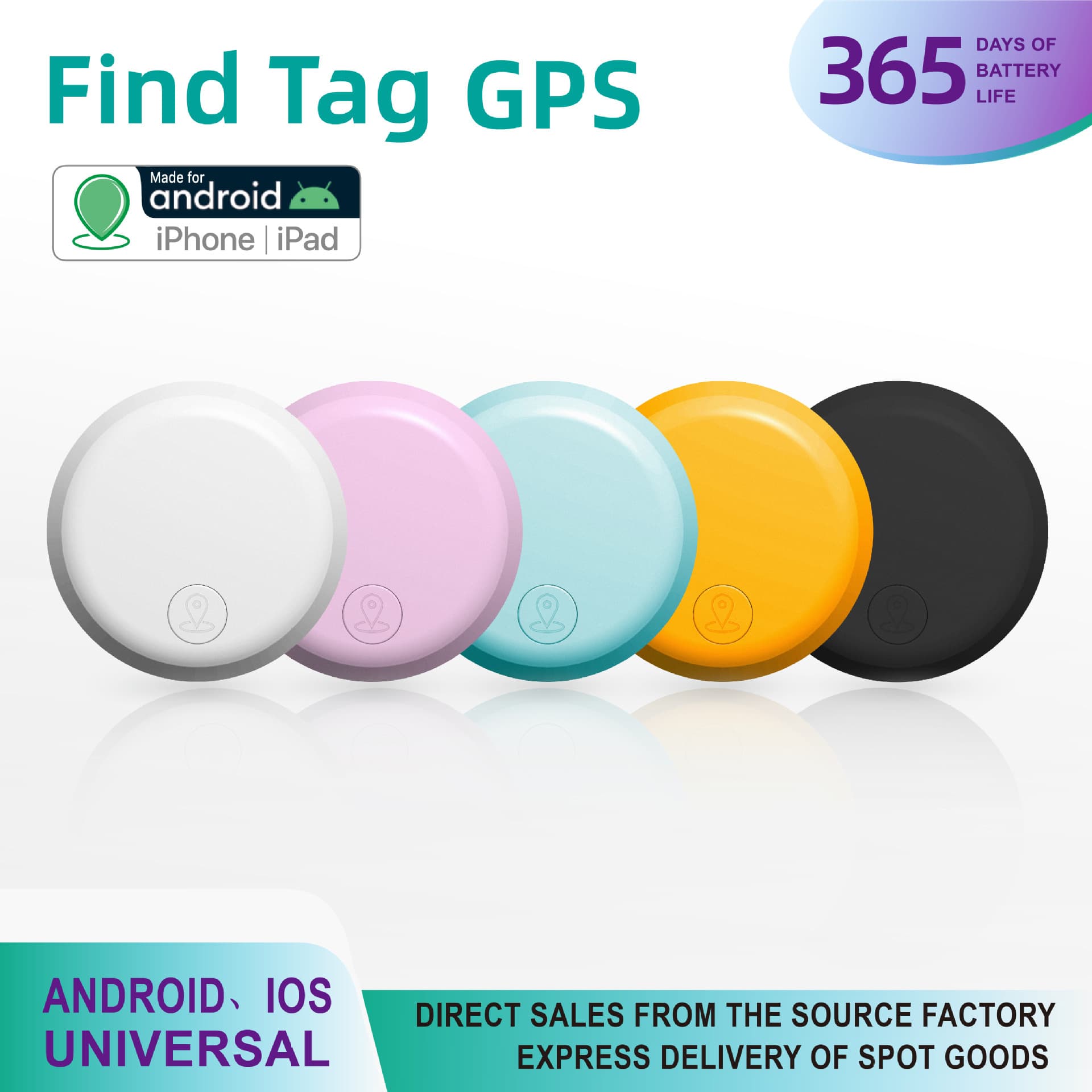Global Positioning Android iOS Universal GPS Tracker Android Anti-Loss Device AirTag Pet Tracker