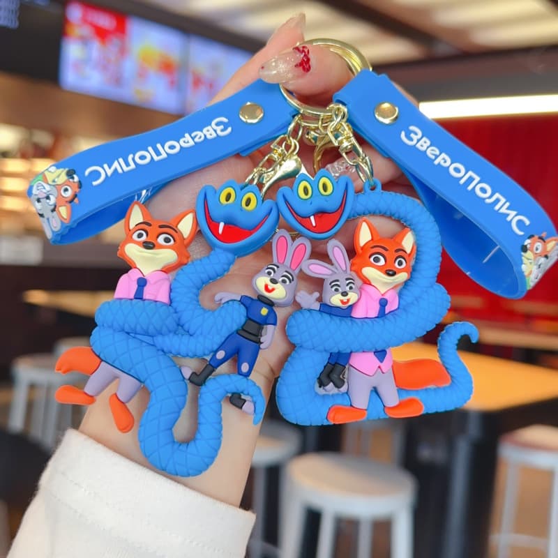 Zootopia Keychain Pendant Cute Judy Nick Keychain for Men Women Bag Decoration Gift Wholesale