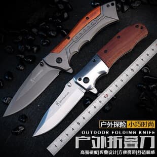 Factory High Hardness Stainless Steel Folding Knife DA51, Outdoor Camping Self-Defense Tactical Knife, Sharp Fruit Knife