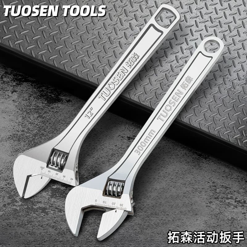 Wholesale Tuosen Tools Manual Adjustable Wrench 12-inch Large Open Adjustable Wrench 15-inch Multifunctional Adjustable Wrench