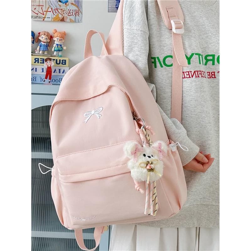 Japanese-style School Backpack for Girls, Grades 3-6, Versatile and Simple, Large Capacity, Lightweight, Suitable for Middle School Students