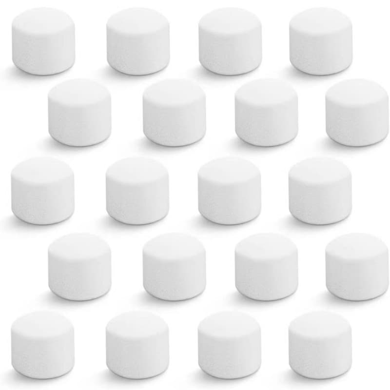 Wholesale Polyurethane Filter Cotton Cylinders, Dustproof Breathable Sponge Filter Pads, White Air Filter Cartridges for Respirators