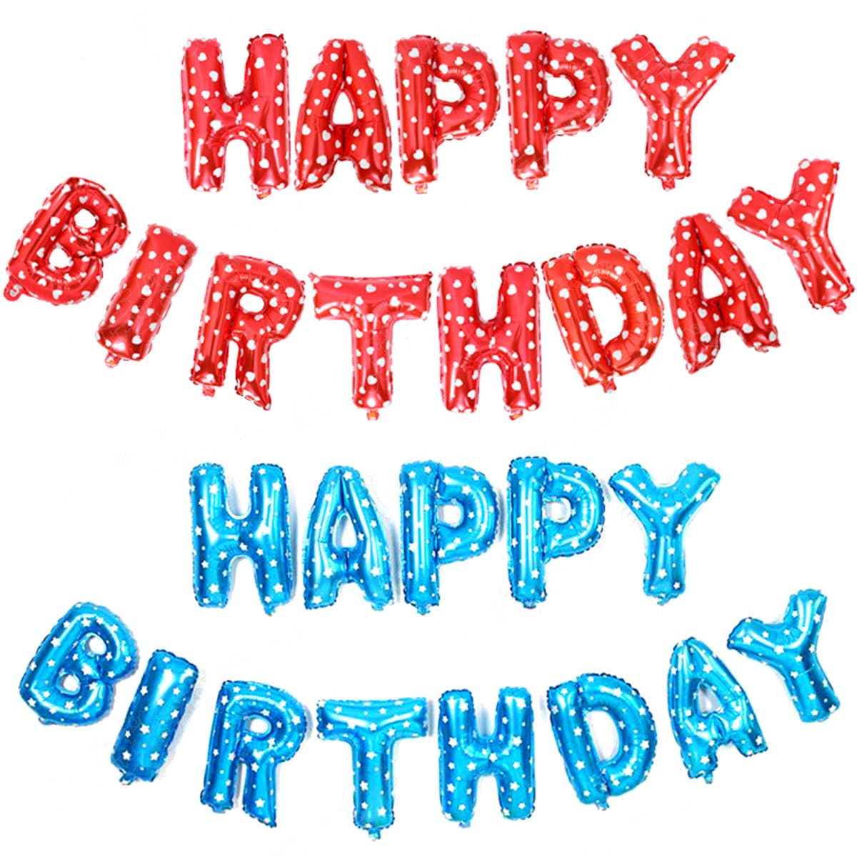 Cross-border birthday party decoration aluminum foil balloon happy birthday letter aluminum film balloon self-sealing balloon