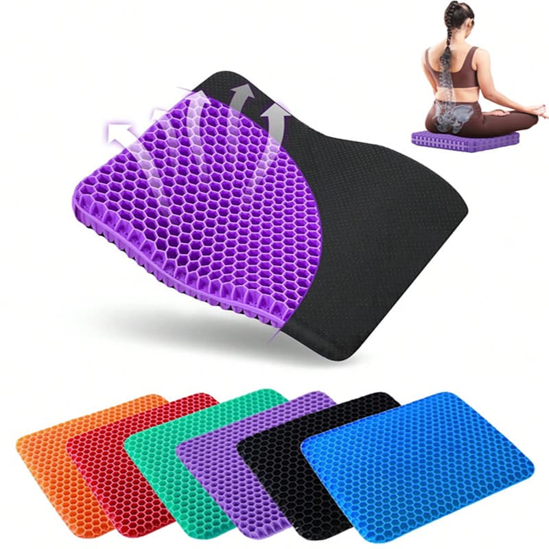 Wholesale TM Drop Shipping Ice Mat Japanese Honeycomb Gel Seat Cushion Office Long Sitting Silicone Car Cool Cushion