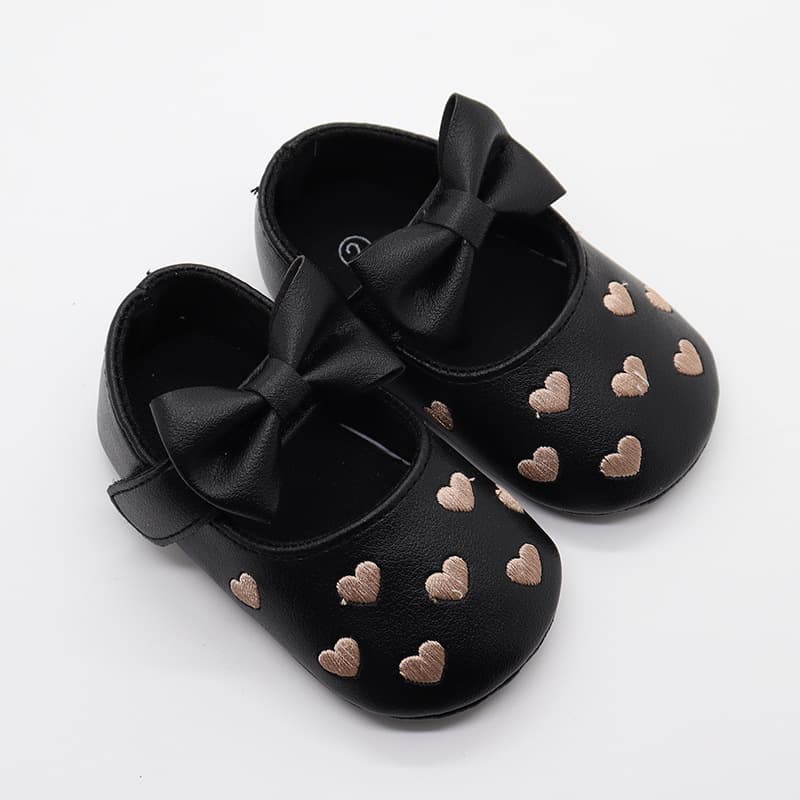 New Baby Shoes Butterfly Heart Shape Korean Style Toddler Walking Shoes Princess Style Comfortable Soft Sole Children Shoes Wholesale