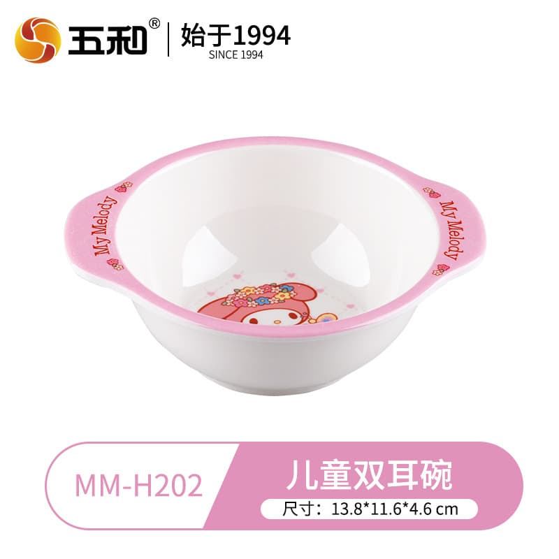 Sanrio My Melody Children's Tableware Melamine Plate Cute Feeding Bowl Cartoon Melamine Dish Cup Wholesale