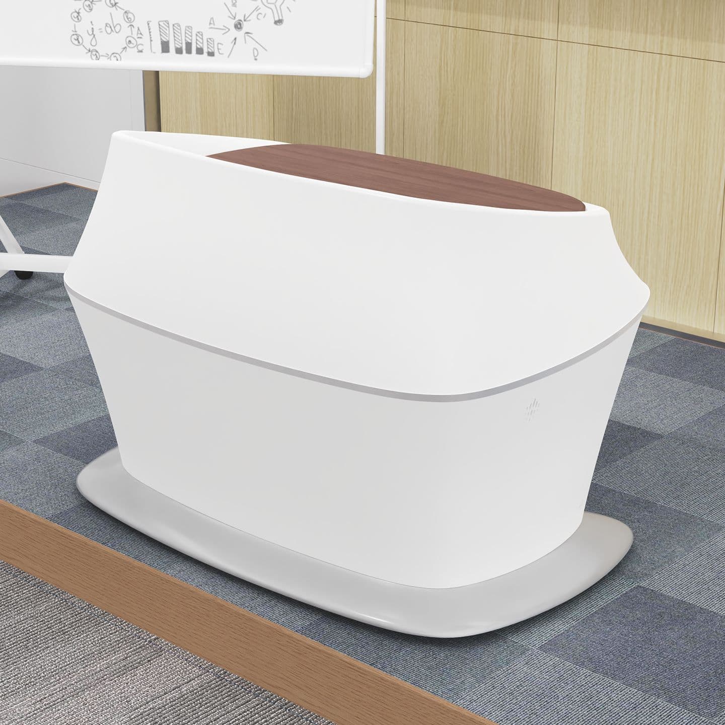 Electric Height-Adjustable Lectern - Speaking Platform - Conference Training Desk - School Classroom Lectern - High-Tech & Aesthetic Design
