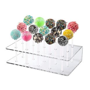 In Stock Acrylic Lollipop Holder Stand 15-Hole 20-Hole Transparent Candy Display Rack