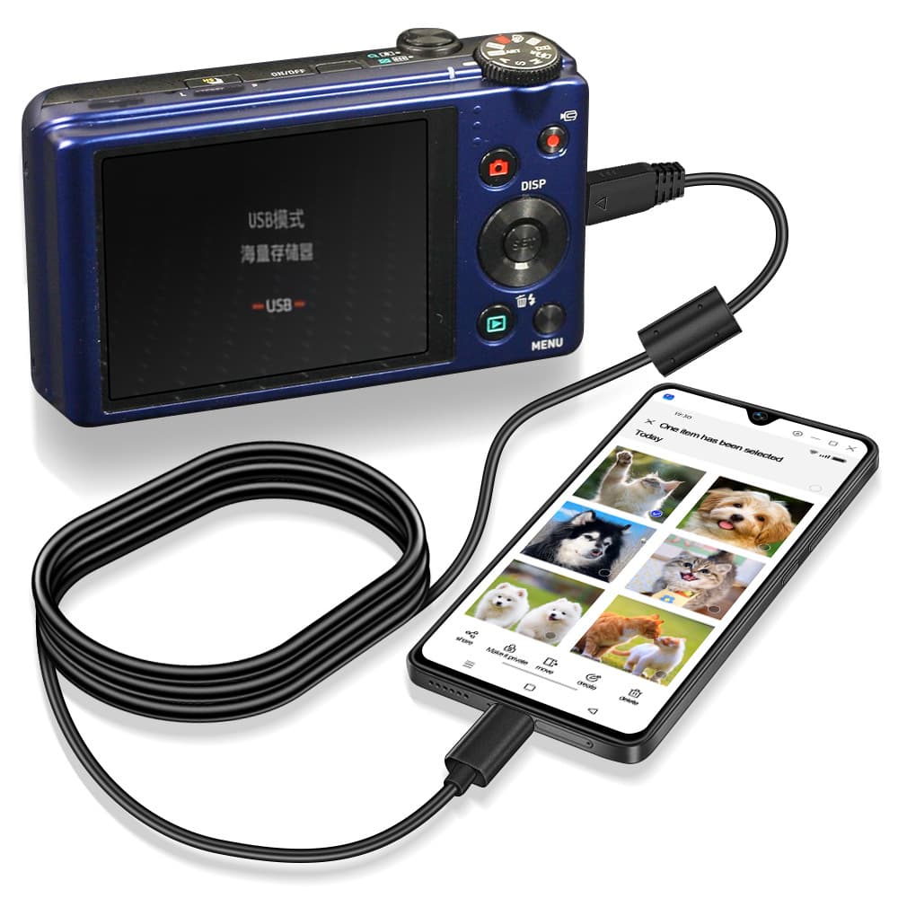 Suitable for Casio selfie tool TR150 ZR1200/1500 Z77 camera 12P to TYPE-C OTG cable