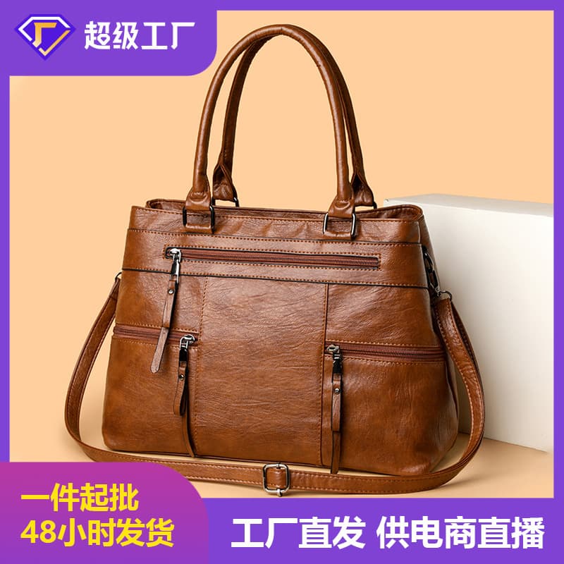 Cross-border Trade Large-Capacity Bag Spring and Summer New Style Shoulder Bag for Middle-Aged Women Versatile Commuting Handbag Tote Bag