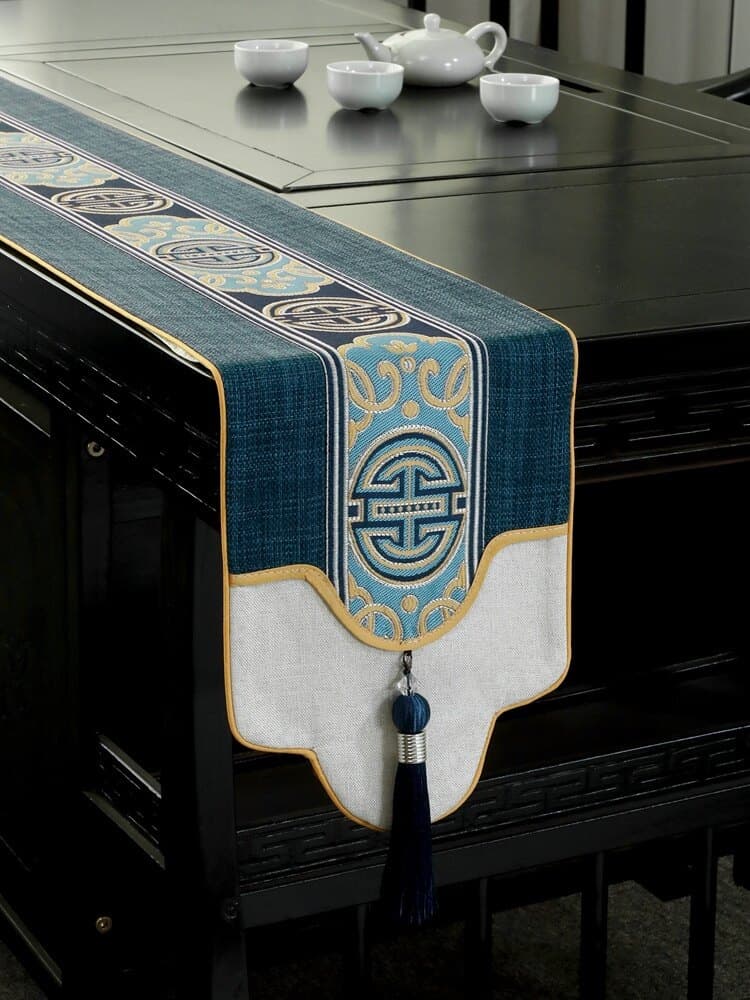New Chinese style tea table small table flag Zen style waterproof non-slip tea table tea table tea mat dining table TV cabinet long narrow tea F^