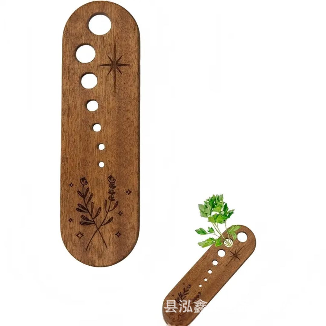 Home Wooden Vegetable Leaf Remover Kitchen Gadget Root Vegetable Leaf Stripper Celery Leaf Piercing Remover