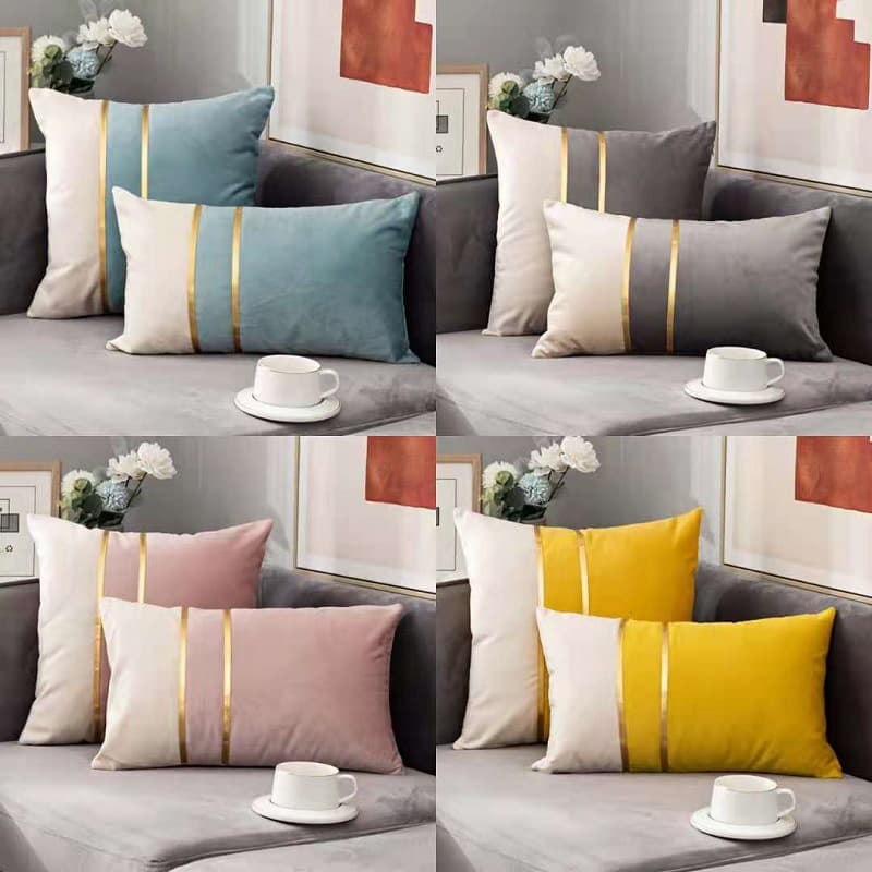 Nordic Luxury Velvet Pillowcase Swan Sofa Cushion Backrest Pillow Wholesale Modern Simple Style PP Cotton Filled Cover