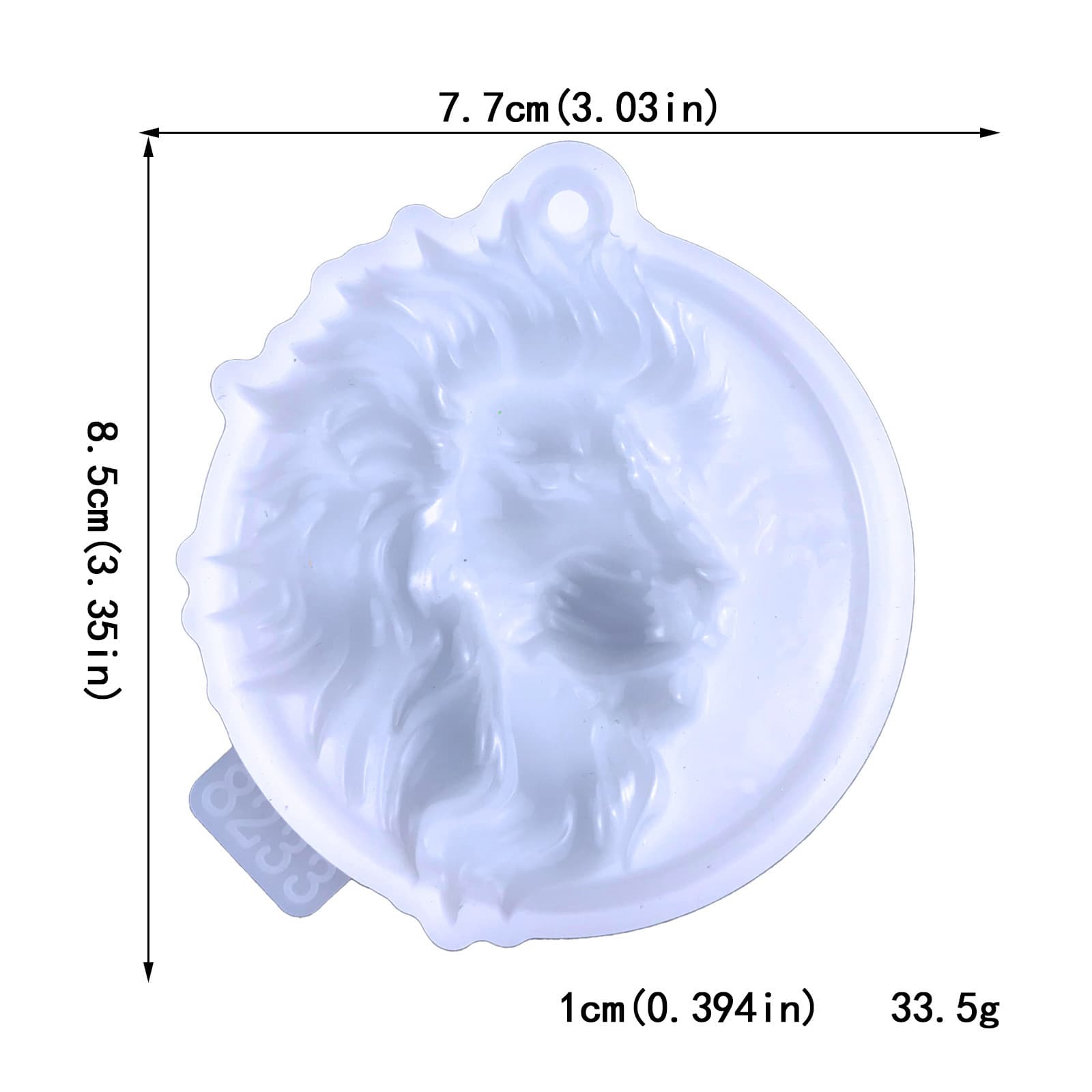 Lion Keychain Resin Mold DIY Semi-3D Keychain Pendant Decoration Lion Head Keychain Silicone Mold