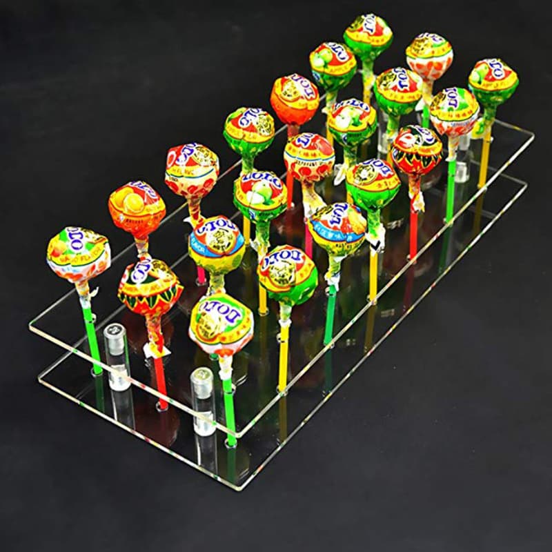 21-Hole Acrylic Transparent Lollipop Display Stand Wedding Dessert Stick Holder Lollipop Stand