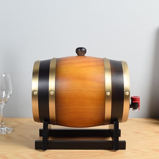Vintage Oak Barrel Horizontal Solid Wood Wine Barrel Bar Catering Solid Wood Beer Barrel Multi-Specification Oak Display Barrel