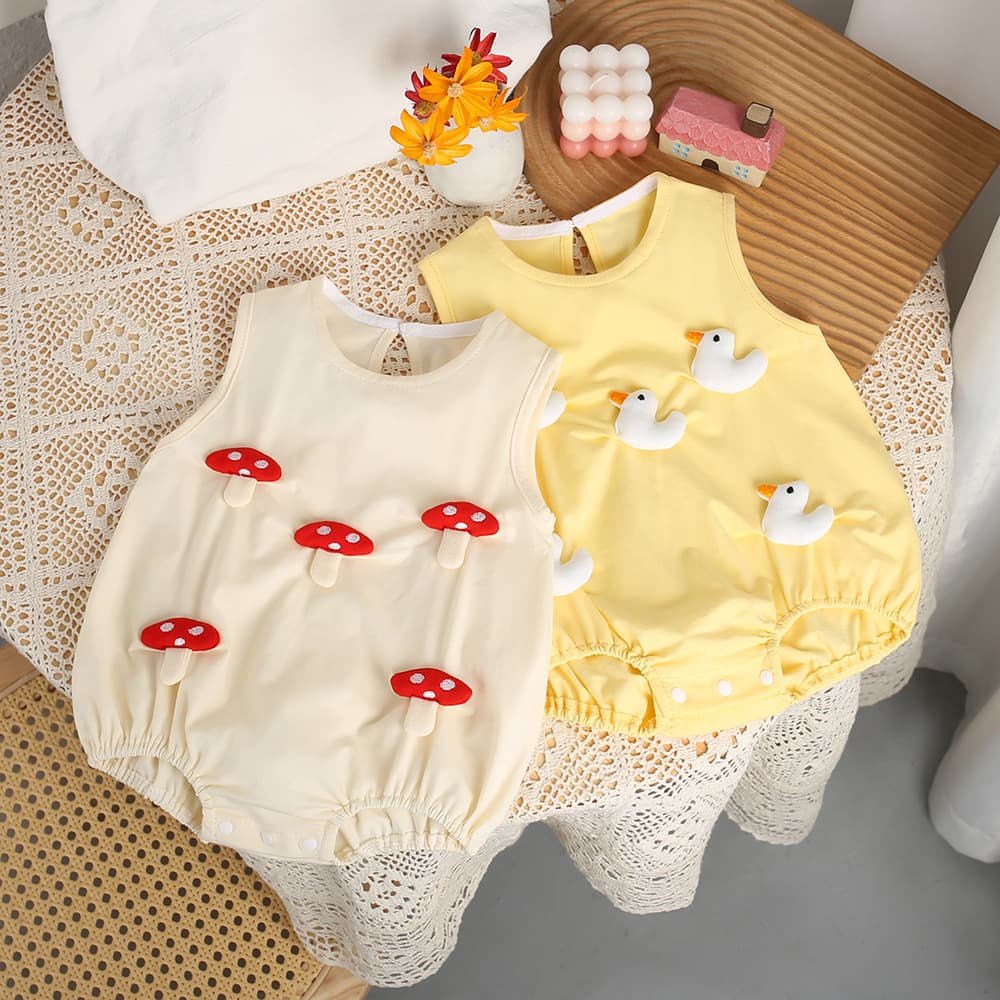 Baby Triangle Sleeveless Summer Thin Clothes Outdoor Suit Newborn Baby Bib Overalls Cotton Comfortable Breathable Clothes