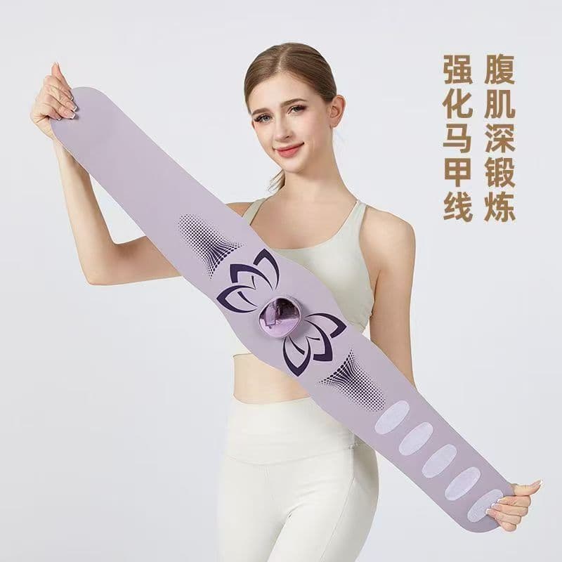 Cross-border Pulse EMS Nano Silver Ion Belt Hot Compress Sweat Fat Burning Waist Slimming Red Light Waist Massager