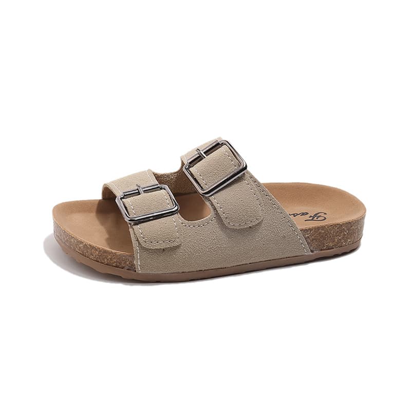 Frosted Boken Girls' Slip-on Beach Shoes 2026 Summer New Korean Retro Soft Sole One-strap Sandals