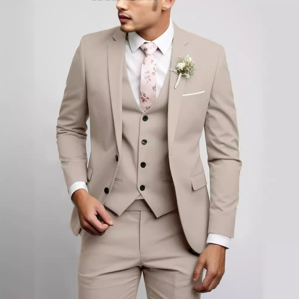2026 men's new multi-color two-button suit three-piece wedding dress business casual suit suit for men