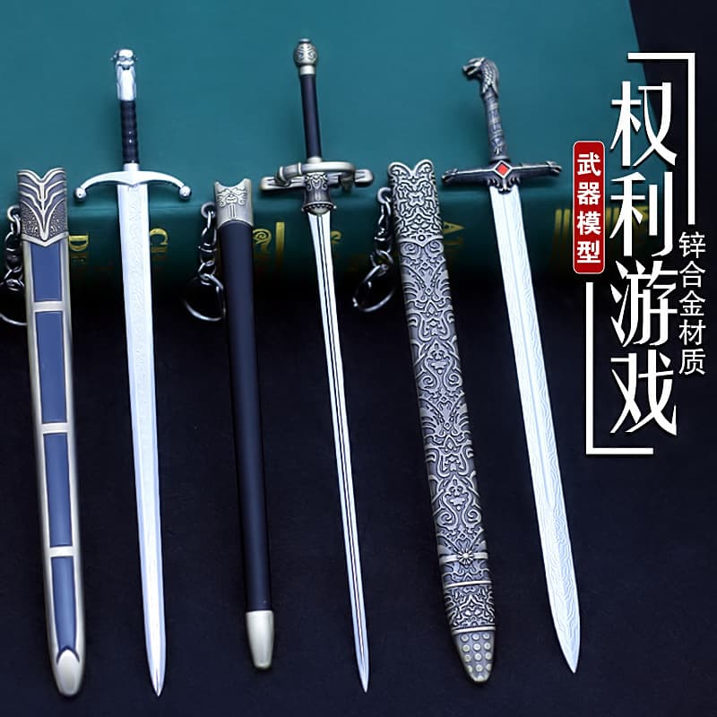 Game of Thrones Peripheral Arya Sewing Needle Long Claw Sword Oath Keeper Weapon Model 22cm with Sheath