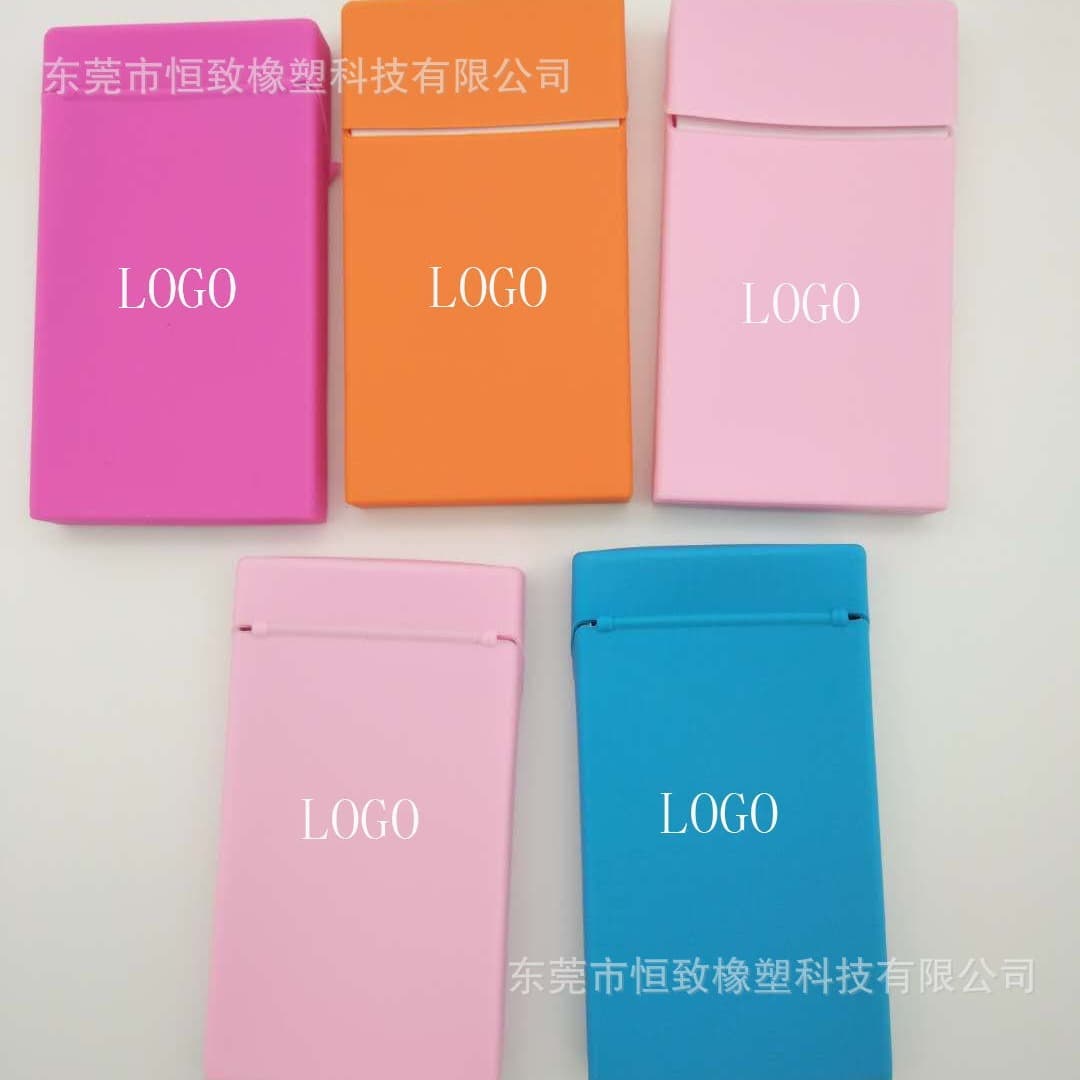 Custom Silicone Cigarette Case for Women, Silk-Screen Logo and Pattern Cigarette Protector Sleeve, Silicone Cigarette Case