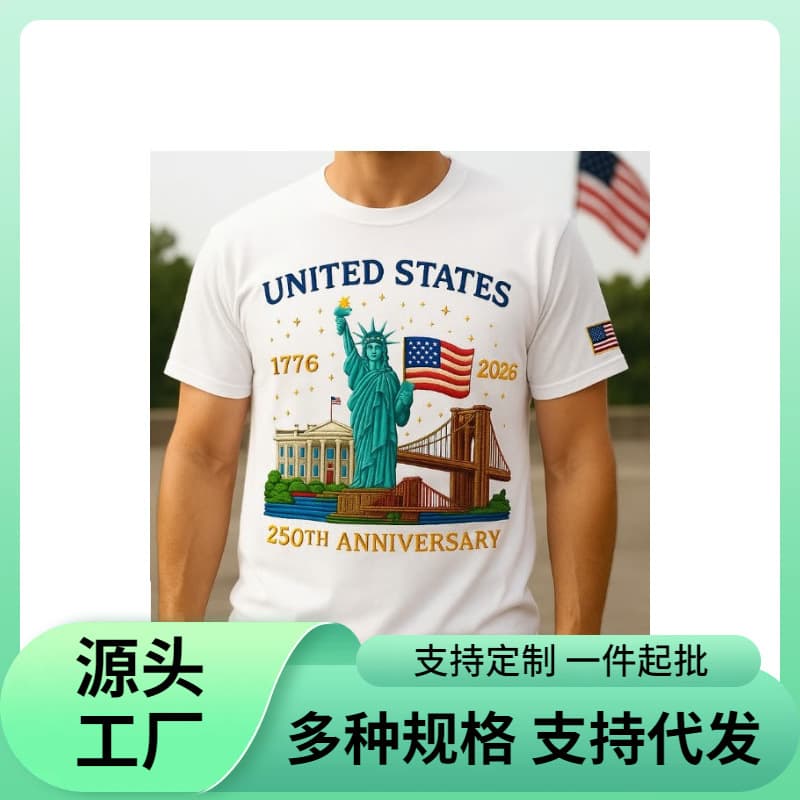 European Size Cotton T-Shirt Cross-Border Printed T-Shirt Summer Fashion T-Shirt Women's Top Short Sleeve Black Blue White