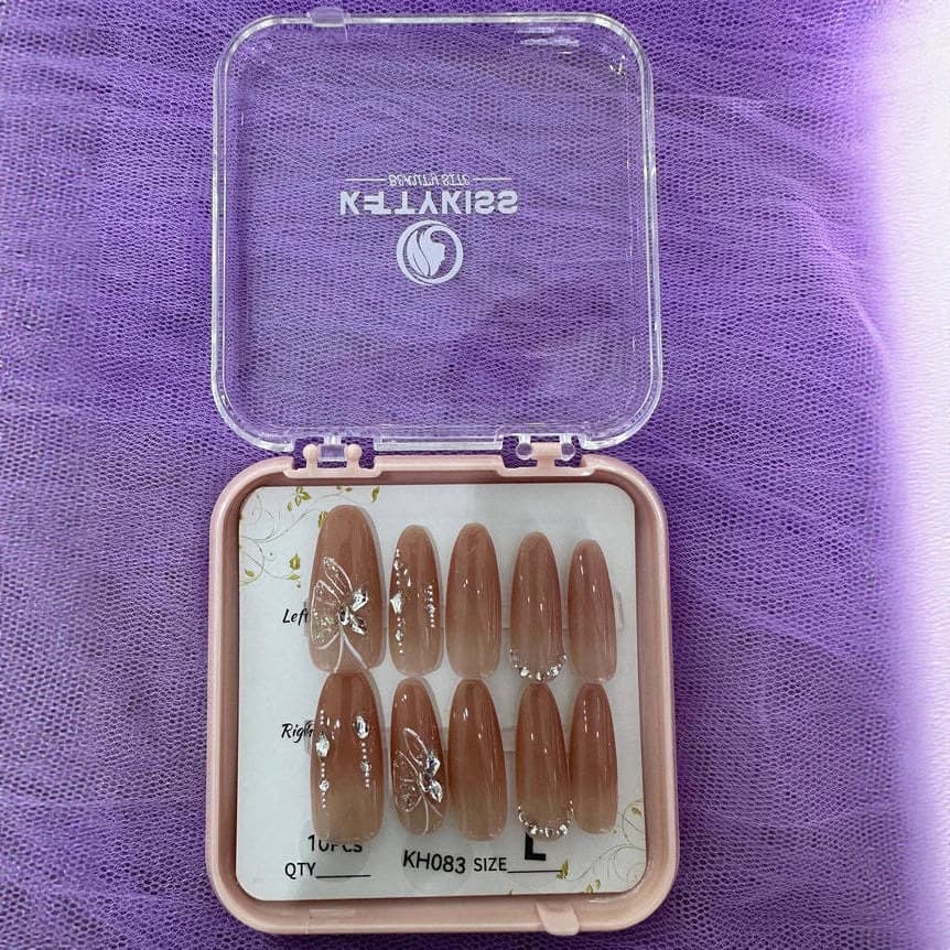 Colorful Fake Nails Polygel Nail Extension False Nails Aurora Fake Nails Peru Sunset Nail Art Stickers