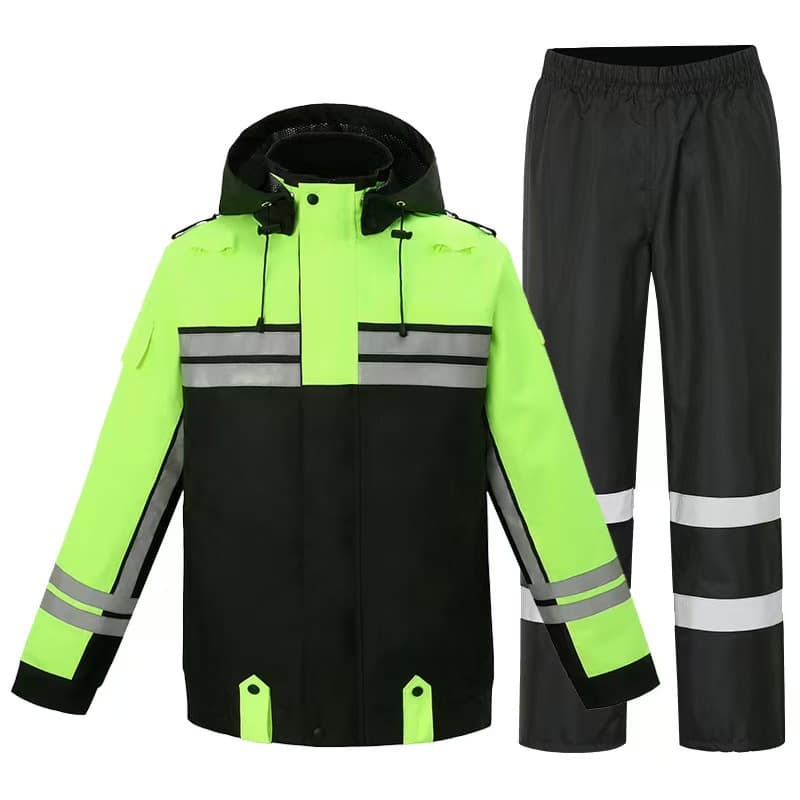 Thickened Reflective Rain Suit Set for Cycling, Traffic Duty, Road Rescue, Motorcycle Riding